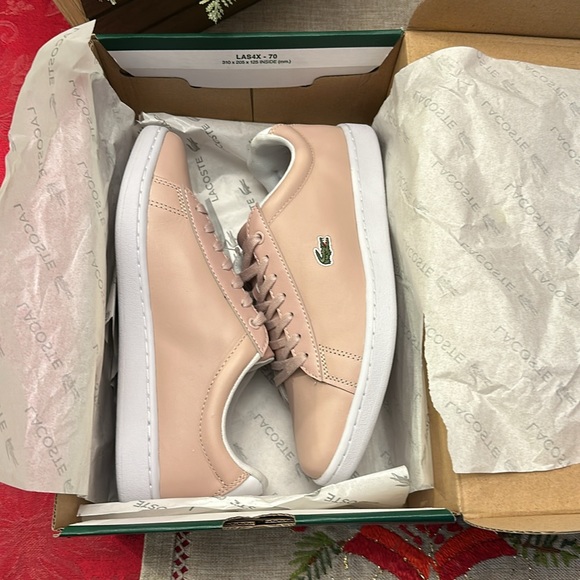 Lacoste Blush Pink Sneakers Sz 7.5 - Picture 10 of 10